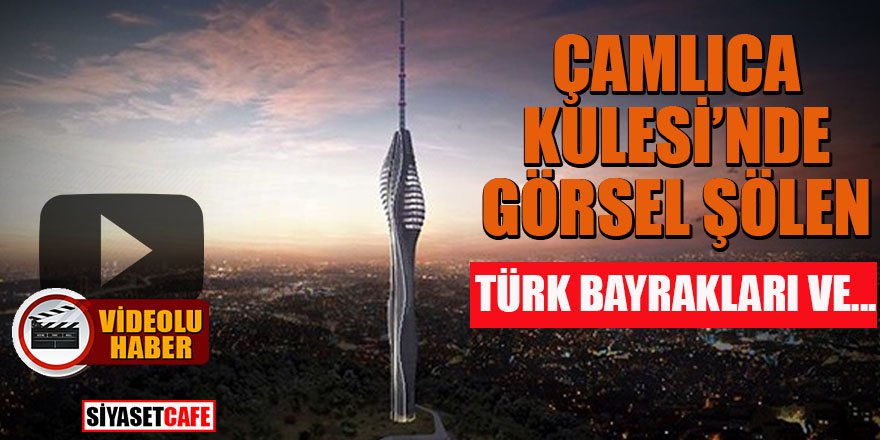 Çamlıca Kulesi'ndeki ışık gösterisi görsel şölen oluşturdu