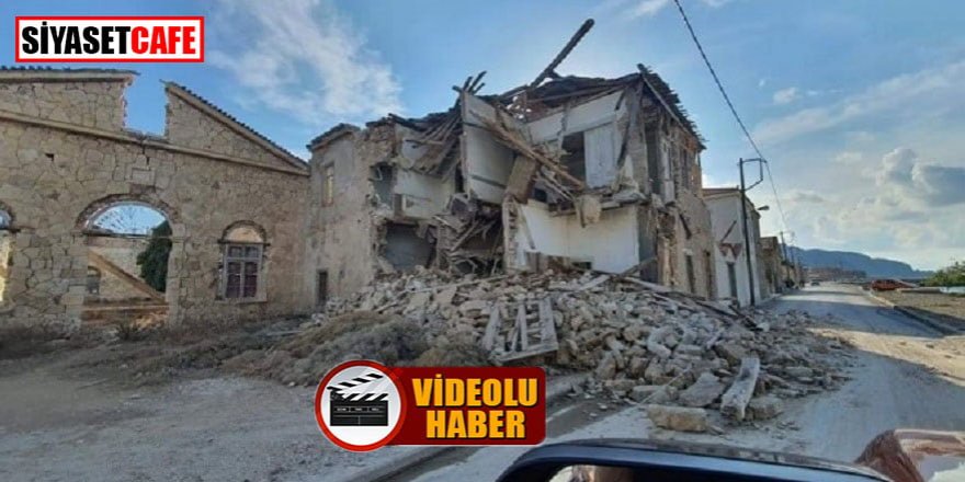 Depremin merkezi Sisam Adası böyle görüntülendi