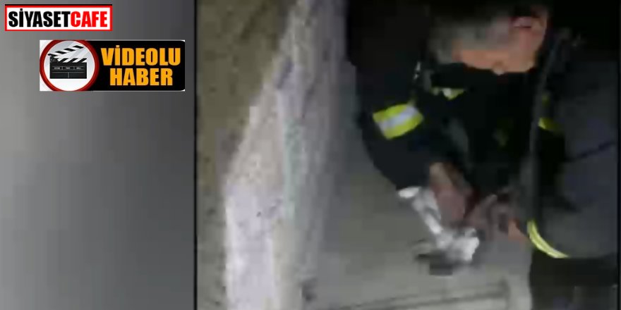 İtfaiye ekibi, dumandan zehirlenen tavşana kalp masajı yaptı