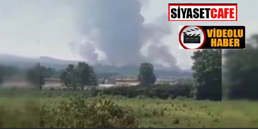İşte Sakarya'daki havai fişek fabrikasında yaşanan patlamanın görüntüleri