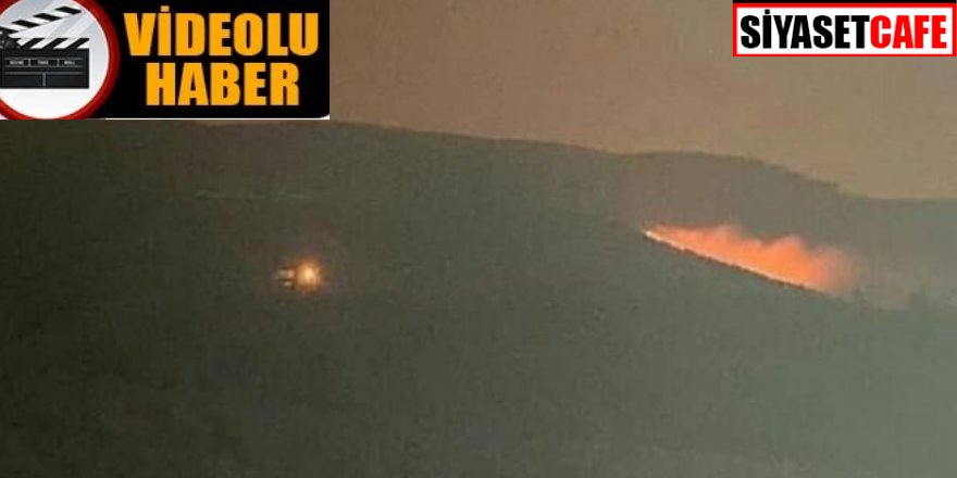 Hatay'da rüzgarlı havada orman yangını