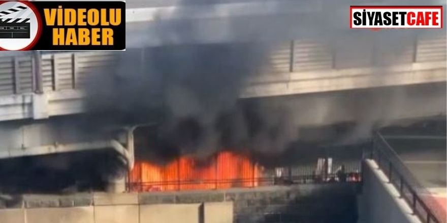 Evsizler kampında yangın