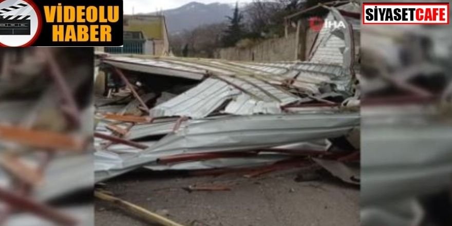 Bursa'da sanayi sitesini hortum vurdu