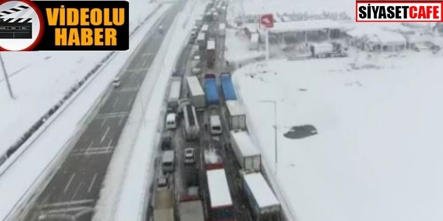 Balıkesir Bursa karayolu açılamıyor: Kuyruk 25 kilometreyi aştı