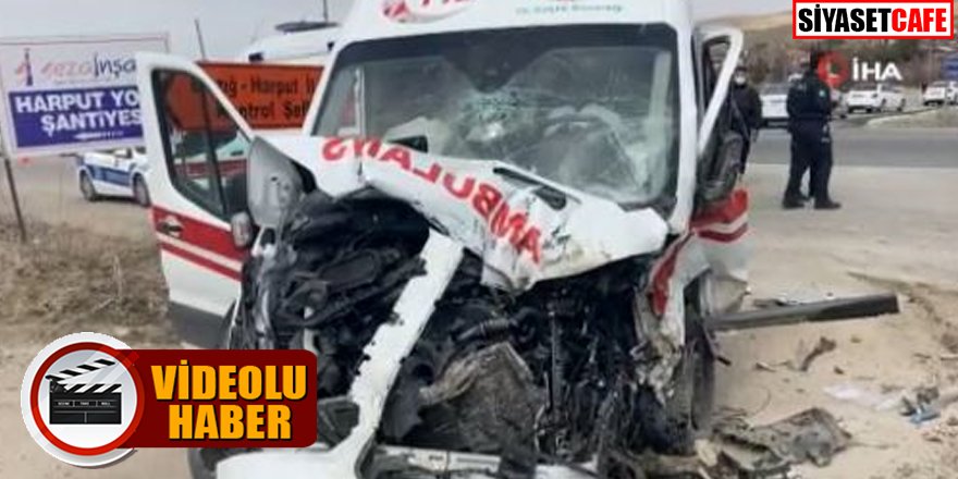 Yaralıları taşıyan ambulans beton mikserine çaptı