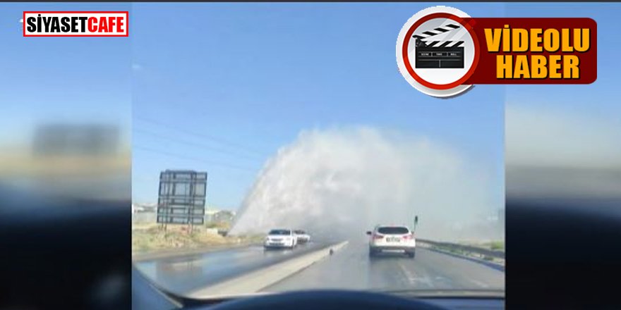 Korkutan anlar: İstanbul'da su borusu patladı