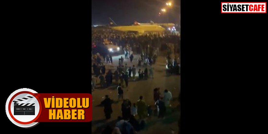 Kabil Havaalanı'ndan kaçış izdihamı -video-