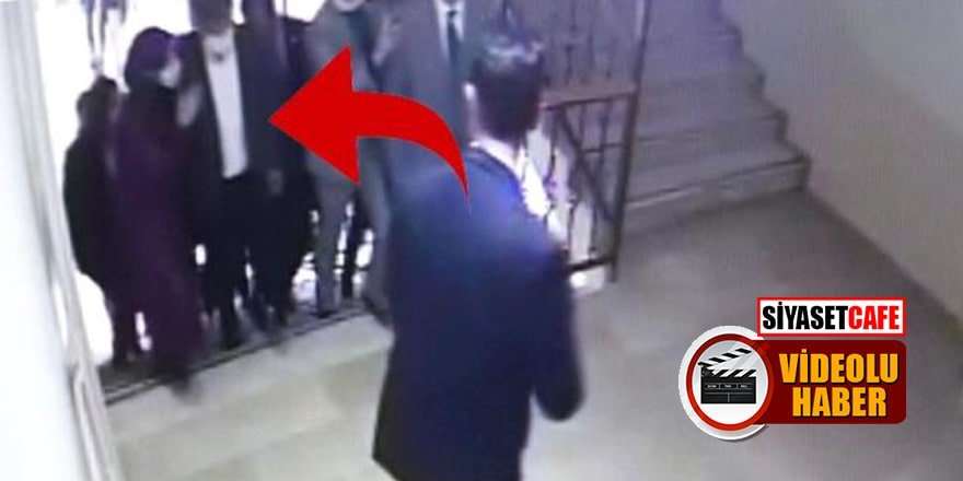 Ahmet Davutoğlu'nun asansör kazası kamerada!