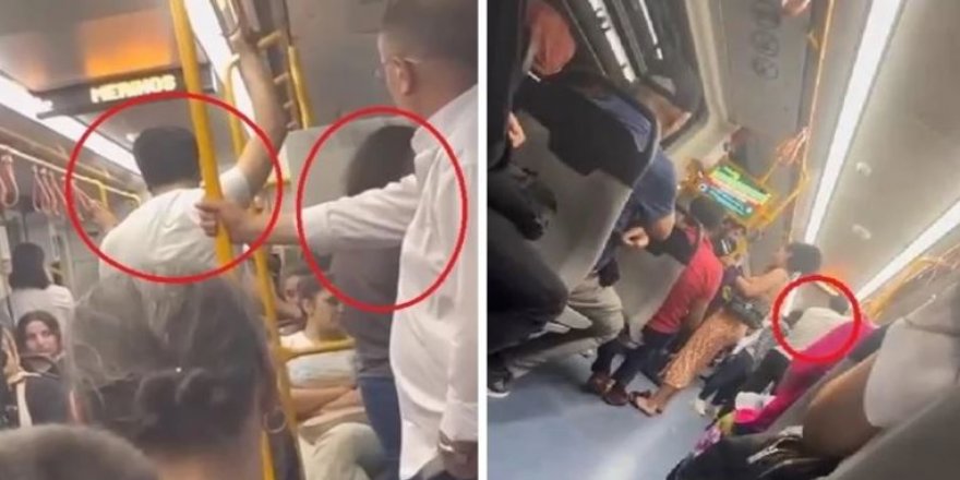 Eşini metroda başka kadınla yakalayınca olanlar oldu