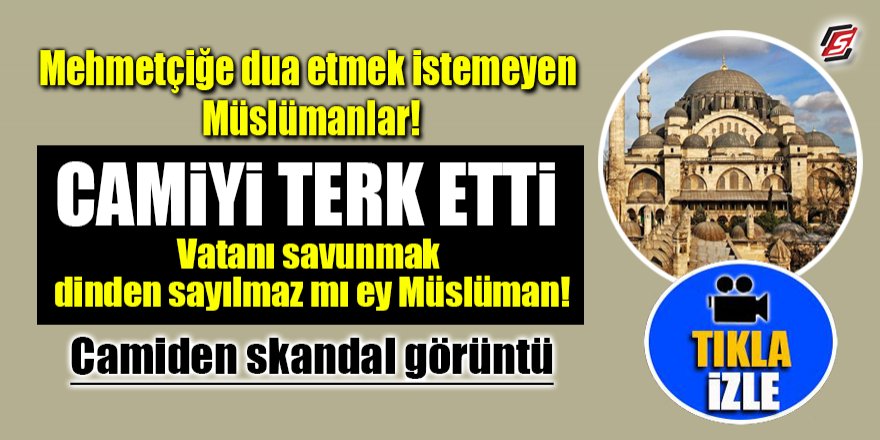 Cami cemaati Mehmetçiğe dua etmedi
